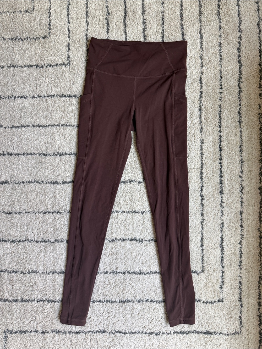 prAna Burgundy High Rise Pocket Leggings Yoga Athletic Pants XS